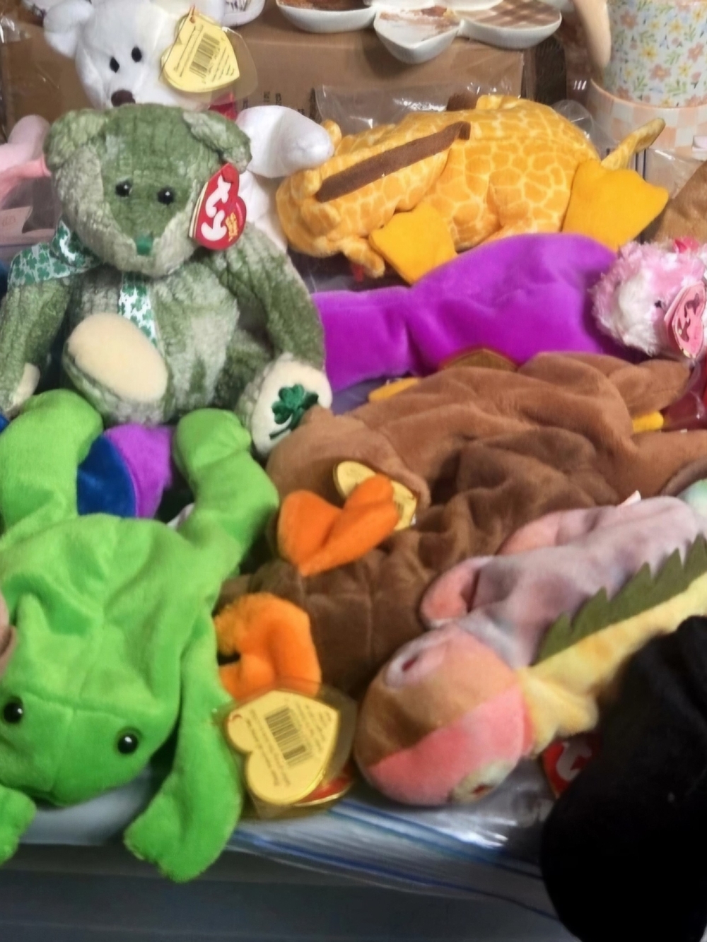 Lot Of 22 Vintage Beanie Babies Collection, all PVC Pellets, Tags. See Pictures
